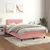 Produktbild 3 för Ramsäng med madrass rosa 120x190 cm sammet