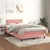 Produktbild 3 för Ramsäng med madrass rosa 120x190 cm sammet