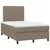 Produktbild 2 för Ramsäng med madrass taupe 120x190 cm tyg