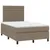 Produktbild 2 för Ramsäng med madrass taupe 120x190 cm tyg
