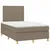 Produktbild 2 för Ramsäng med madrass taupe 120x190 cm tyg