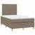 Produktbild 2 för Ramsäng med madrass taupe 120x190 cm tyg