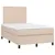 Produktbild 2 för Ramsäng med bäddmadrass cappuccino 120x190 cm konstläder