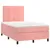Produktbild 2 för Ramsäng med madrass rosa 120x190 cm sammet