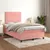 Produktbild 3 för Ramsäng med madrass rosa 120x190 cm sammet