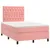 Produktbild 2 för Ramsäng med madrass rosa 120x190 cm sammet