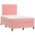 Produktbild 2 för Ramsäng med madrass rosa 120x190 cm sammet