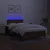 Produktbild 4 för Ramsäng med madrass & LED mörkbrun 120x190 cm tyg