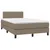 Produktbild 3 för Ramsäng med madrass & LED taupe 120x190 cm tyg