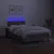 Produktbild 4 för Ramsäng med madrass & LED taupe 120x190 cm tyg
