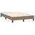 Produktbild 6 för Ramsäng med madrass & LED taupe 120x190 cm tyg
