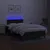 Produktbild 4 för Ramsäng med madrass & LED svart 120x190 cm tyg