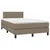Produktbild 3 för Ramsäng med madrass & LED taupe 120x190 cm tyg