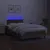 Produktbild 4 för Ramsäng med madrass & LED taupe 120x190 cm tyg