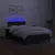 Produktbild 4 för Ramsäng med madrass & LED svart 120x190 cm tyg