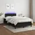 Produktbild 5 för Ramsäng med madrass & LED svart 120x190 cm tyg