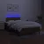 Produktbild 4 för Ramsäng med madrass & LED mörkbrun 120x190 cm tyg