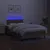 Produktbild 4 för Ramsäng med madrass & LED taupe 120x190 cm tyg
