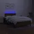 Produktbild 4 för Ramsäng med madrass & LED mörkbrun 120x190 cm tyg