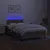 Produktbild 4 för Ramsäng med madrass & LED taupe 120x190 cm tyg