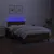 Produktbild 4 för Ramsäng med madrass & LED mörkbrun 120x190 cm tyg