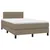 Produktbild 3 för Ramsäng med madrass & LED taupe 120x190 cm tyg