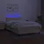 Produktbild 4 för Ramsäng med madrass & LED gräddvit 120x190 cm tyg