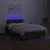 Produktbild 4 för Ramsäng med madrass & LED mörkbrun 120x190 cm tyg