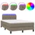 Produktbild 2 för Ramsäng med madrass & LED taupe 120x190 cm tyg