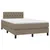 Produktbild 3 för Ramsäng med madrass & LED taupe 120x190 cm tyg