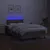 Produktbild 4 för Ramsäng med madrass & LED taupe 120x190 cm tyg