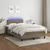 Produktbild 5 för Ramsäng med madrass & LED taupe 120x190 cm tyg