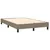Produktbild 7 för Ramsäng med madrass & LED taupe 120x190 cm tyg