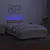 Produktbild 4 för Ramsäng med madrass & LED gräddvit 120x190 cm tyg
