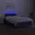 Produktbild 4 för Ramsäng med madrass & LED blå 120x190 cm tyg