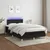 Produktbild 5 för Ramsäng med madrass & LED svart 120x190 cm tyg