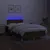 Produktbild 4 för Ramsäng med madrass & LED mörkbrun 120x190 cm tyg