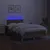 Produktbild 4 för Ramsäng med madrass & LED taupe 120x190 cm tyg