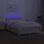 Produktbild 4 för Ramsäng med madrass & LED gräddvit 120x190 cm tyg