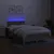 Produktbild 4 för Ramsäng med madrass & LED ljusgrå 120x190 cm tyg
