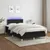 Produktbild 5 för Ramsäng med madrass & LED svart 120x190 cm tyg