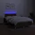 Produktbild 4 för Ramsäng med madrass & LED mörkbrun 120x190 cm tyg