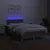 Produktbild 4 för Ramsäng med madrass & LED taupe 120x190 cm tyg