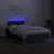 Produktbild 4 för Ramsäng med madrass & LED blå 120x190 cm tyg