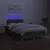 Produktbild 5 för Ramsäng med madrass & LED mörkbrun 120x190 cm tyg