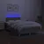 Produktbild 5 för Ramsäng med madrass & LED ljusgrå 120x190 cm tyg