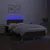 Produktbild 5 för Ramsäng med madrass & LED mörkbrun 120x190 cm tyg