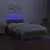 Produktbild 5 för Ramsäng med madrass & LED taupe 120x190 cm tyg