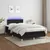 Produktbild 4 för Ramsäng med madrass & LED svart 120x190 cm tyg