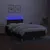 Produktbild 5 för Ramsäng med madrass & LED svart 120x190 cm tyg